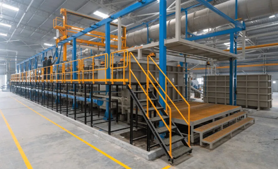 Automatic rack plating line installed by AlChemist Co.